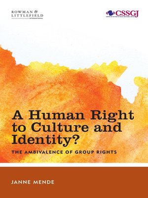 cover image of A Human Right to Culture and Identity